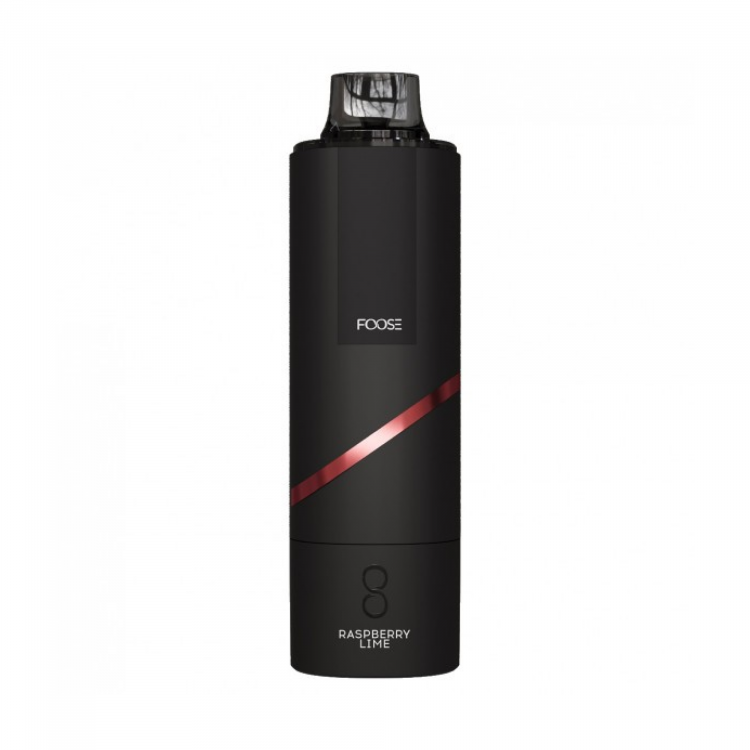 (М) Одноразовая электронная сигарета FOOSE Black 11000 - Малина - Лайм
