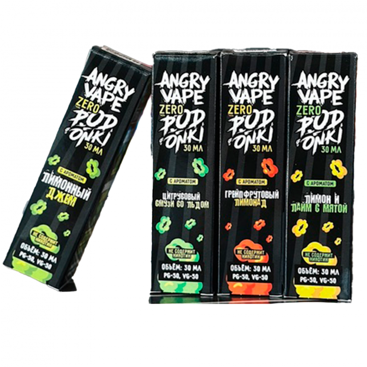 Жидкость Angry Vape X Podonki Salt - киви и яблоко 10 мл (20 мг)