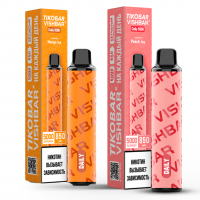 (М) Одноразовая электронная сигарета Tikobar x Vishbar 5000 - Kiwi Passion Fruit Guava (Киви Маракуйя Гуава)