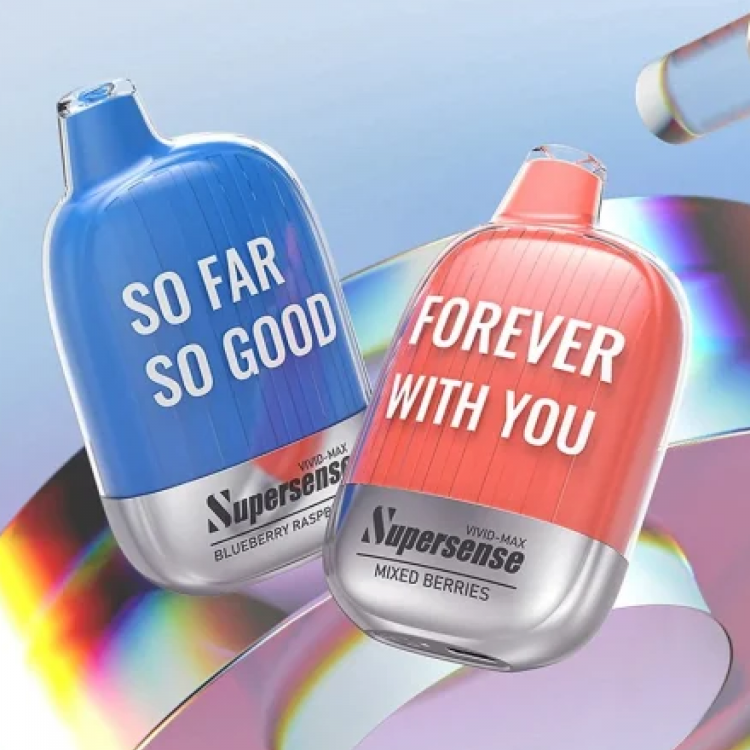 (М) Одноразовая электронная сигарета Supersense Max 8000 - Черника Малина