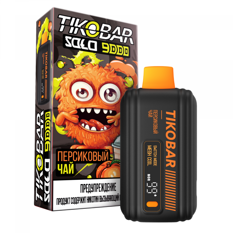 (М) Одноразовая электронная сигарета Tikobar 9000 - Персиковый чай