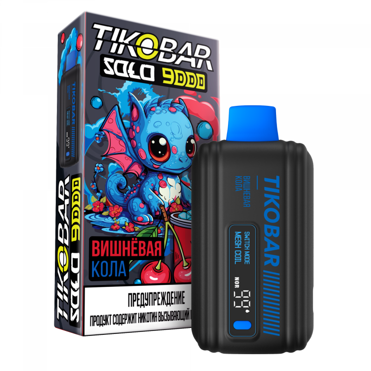 (М) Одноразовая электронная сигарета Tikobar 9000 - Вишневая кола