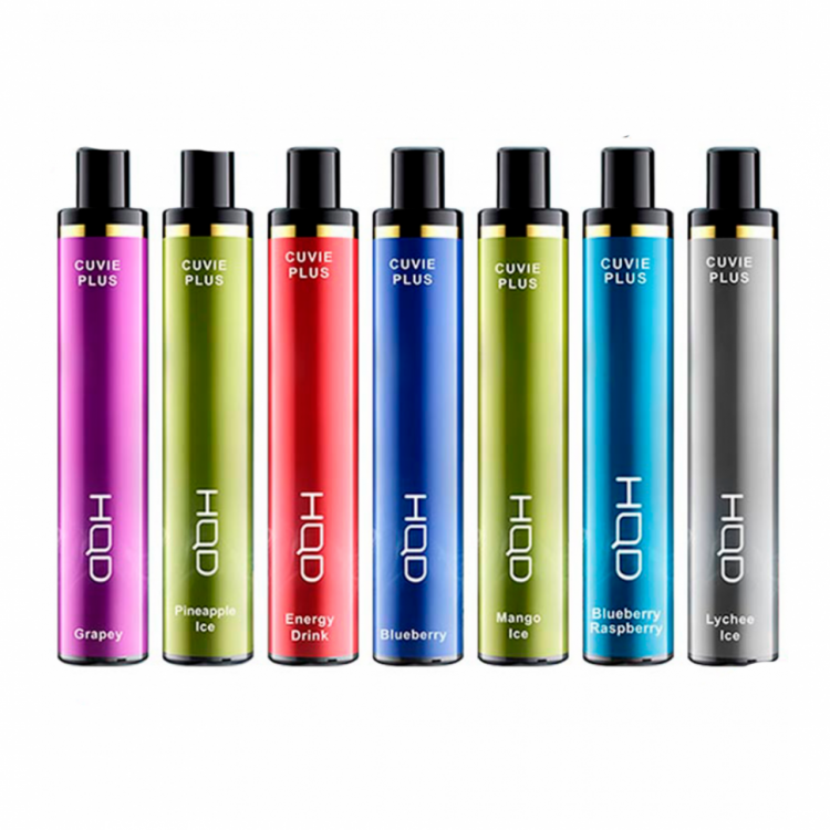 (М) Одноразовая электронная сигарета HQD Cuvie Plus 2.0 (1200) - Табак Ваниль