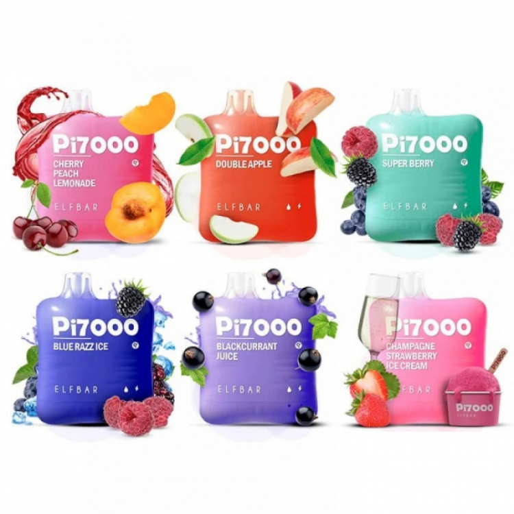 Одноразовая электронная сигарета Elf Bar PI (7000) - Lemon Lime (Лимон Лайм)