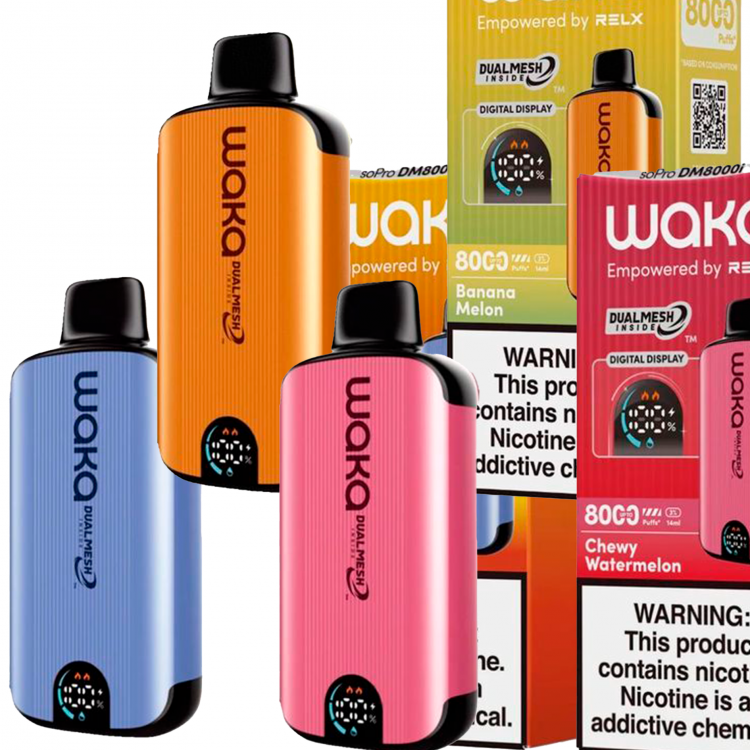 (М) Одноразовая электронная сигарета Waka SoPro DM 8000i - Арбуз
