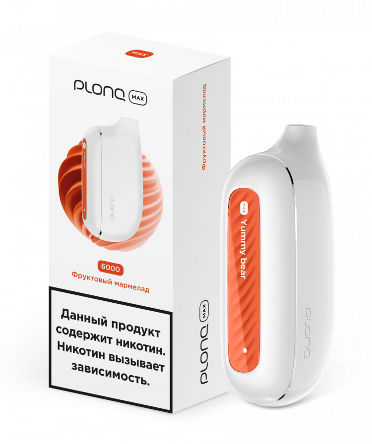 Одноразовая электронная сигарета PLONQ MAX (6000) - Фруктовый мармелад
