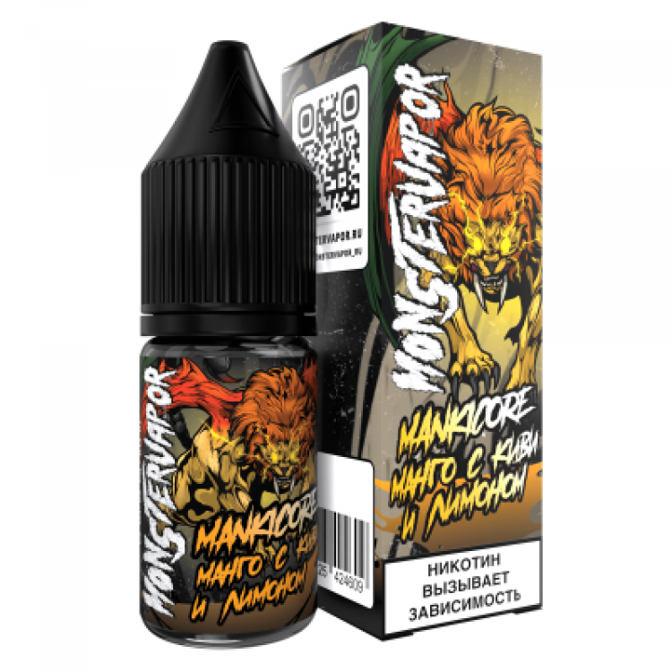 (М) Жидкость Monstervapor Salt - Mankicore (манго с киви и лимоном) 10 мл (20 мг)