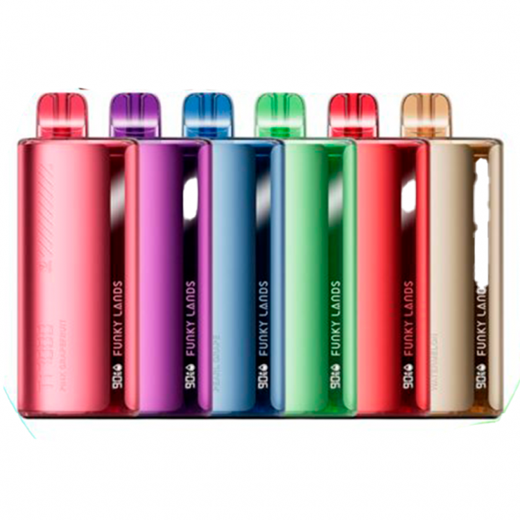 (М) Одноразовая электронная сигарета Funky Lands 7000 - Клубника Банан
