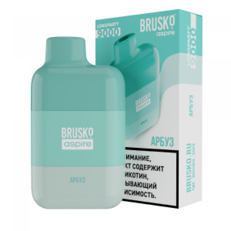 (М) Одноразовая электронная сигарета Brusko Longparty 9000 - Арбуз