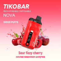 (М) Одноразовая электронная сигарета Tikobar NOVA X 10000 - Sour Fizzy Cherry (Кислая Вишневая Шипучка)