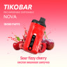(М) Одноразовая электронная сигарета Tikobar NOVA X 10000 - Sour Fizzy Cherry (Кислая Вишневая Шипучка)