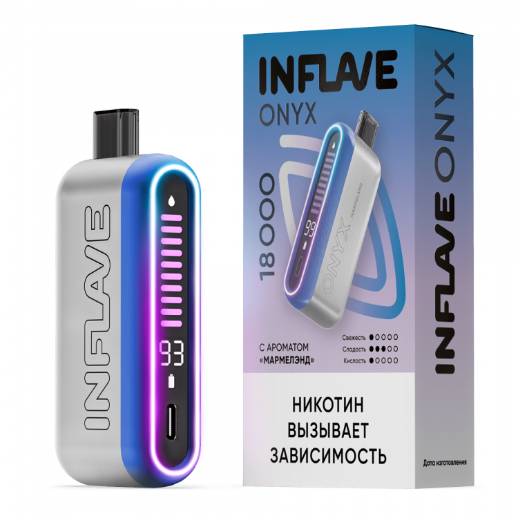 Одноразовая электронная сигарета Inflave Onyx (18000) - Мармелэнд
