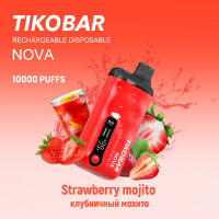 (М) Одноразовая электронная сигарета Tikobar NOVA X 10000 - Strawberry Mojito (Клубничный Мохито)