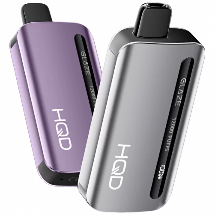 (М) Одноразовая электронная сигарета HQD Glaze 12000 - Холодный черный чай с лимоном
