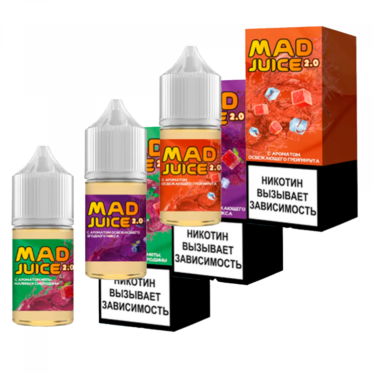 (М) Жидкость Mad juice 2.0 Salt - Охлаждённый Виноград с Клубникой 30 мл (20 мг)